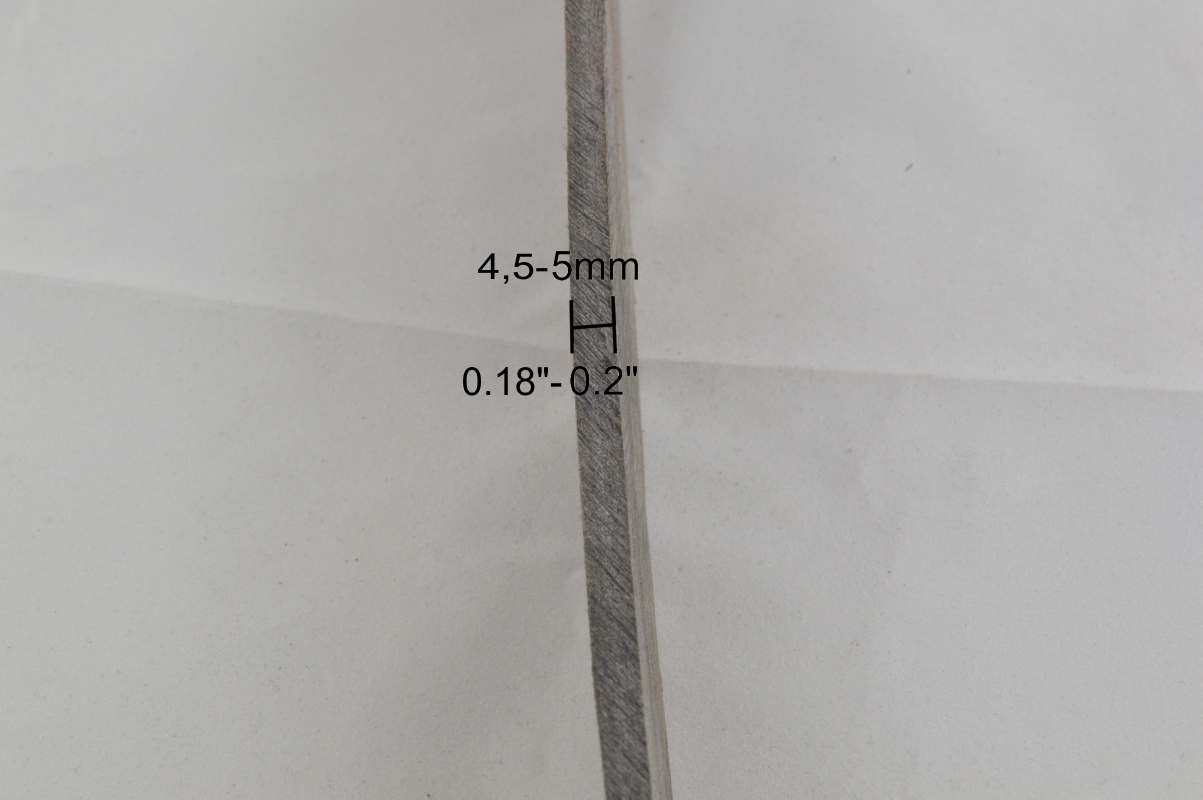 Büffelhorn Streifen ca.40cm Länge  /  4,0-5,0mm Stärke - 1433 - 66 - 1 - 2