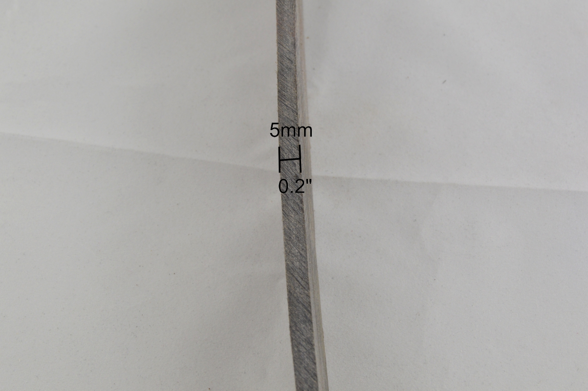 Büffelhorn Streifen, Plattenmaterial 5mm dick, mind. 46cm (18.4 inches) lang und 5cm breit. - 1431 - 71 - 0 - 1