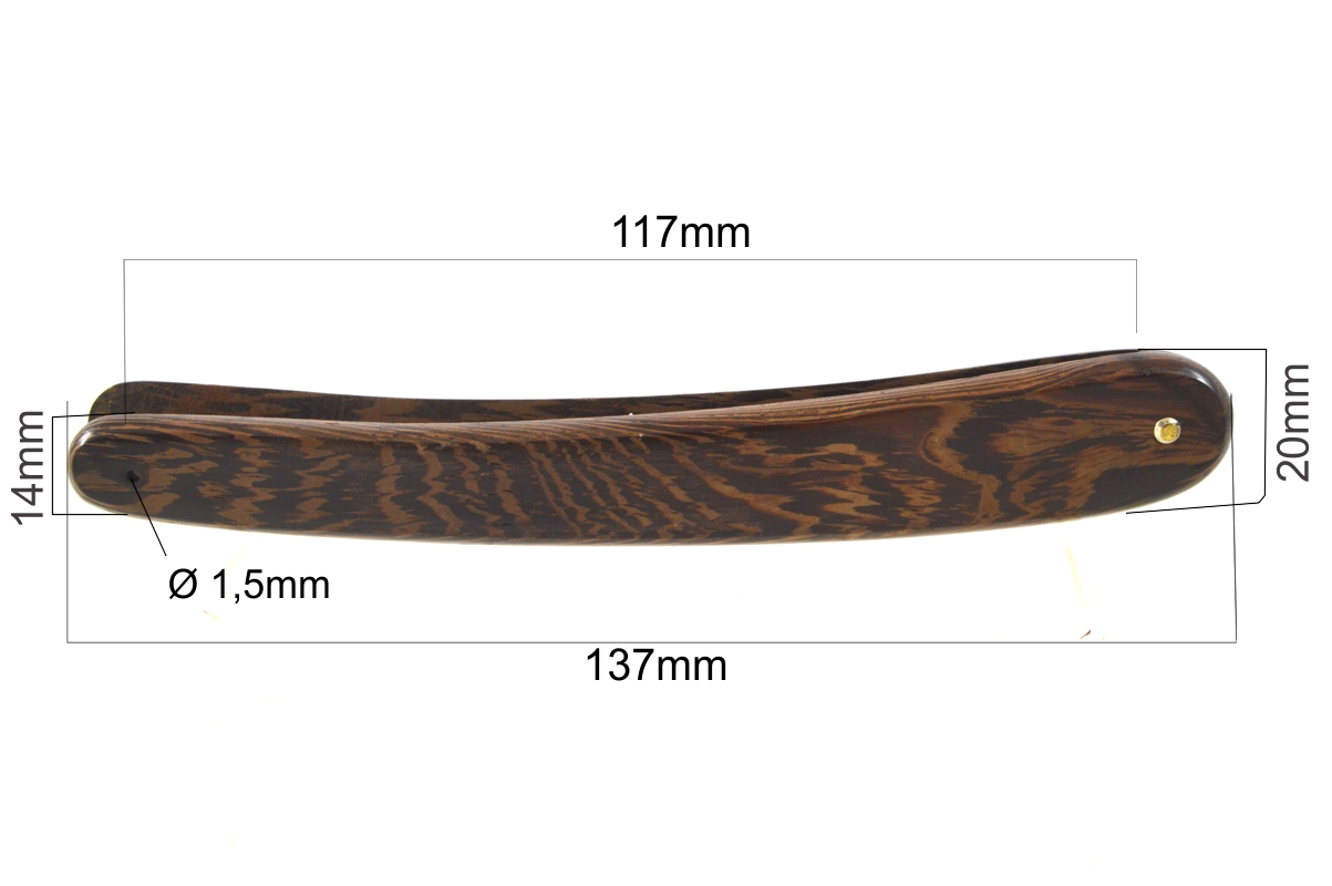 Rasiermesser Schale aus Wengé für 5/8 und 6/8 Messer - 1463 - 170 - 0 - 1