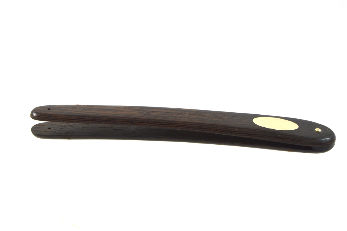 Rasiermesser Schale aus Wengé für 5/8 und 6/8 Messer mit Messingplättchen - 1469 - 185 - 0 - 1