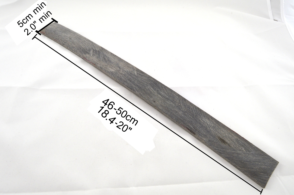 Büffelhorn Streifen, Plattenmaterial 5mm dick, mind. 46cm (18.4 inches) lang und 5cm breit. - 1431 - 71 - 0 - 1
