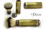 Reiserasierpinsel Messing in Gold Optik