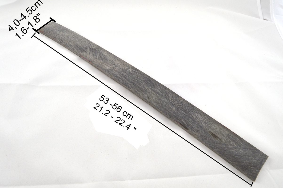 Büffelhorn Streifen 52-56 cm Länge / 5+mm Stärke - 1448 - 61 - 0 - 1