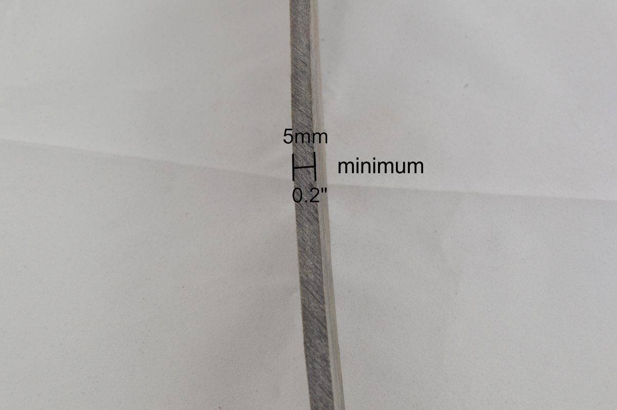Büffelhorn Streifen 52-56 cm Länge / 5+mm Stärke - 1448 - 61 - 0 - 1