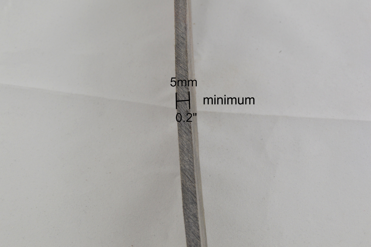 Büffelhorn Streifen 53-56 cm Länge / 5+mm Stärke - 1448 - 61 - 0 - 1